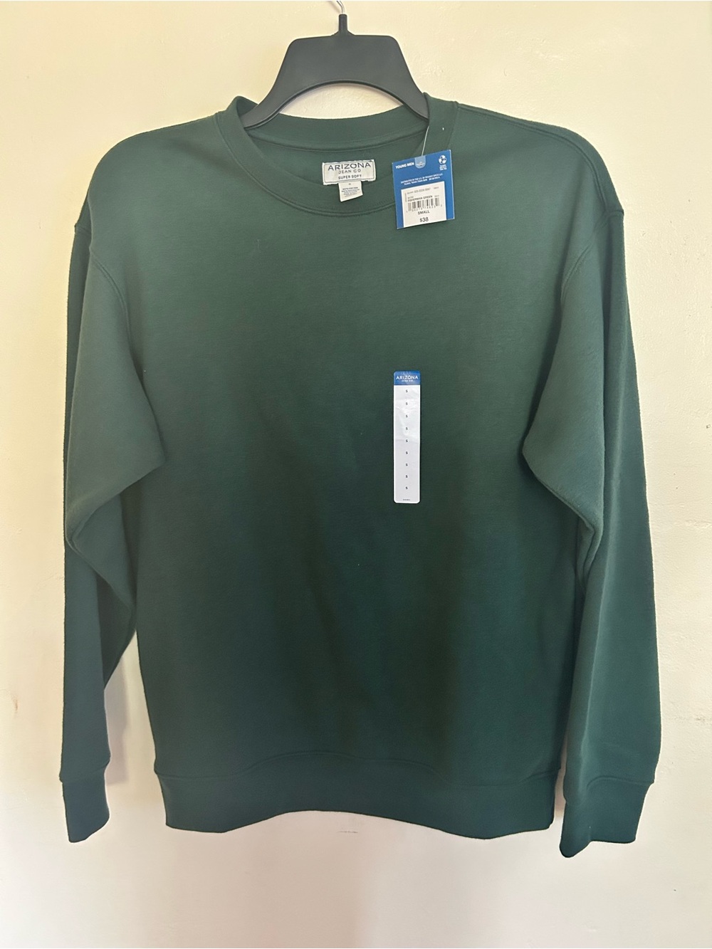 NWT Arizona Jean Company Forest Green Crewneck Sweatshirt